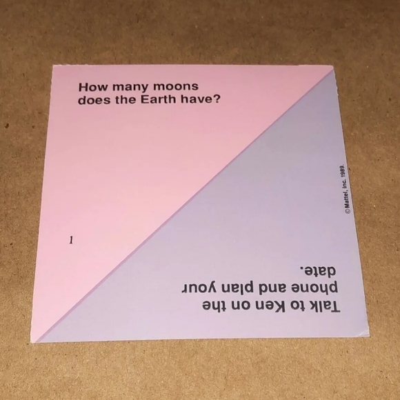 Vintage Barbie Card 1989 Barbie Just Us Girls Game Replacement Piece - Picture 3 of 6